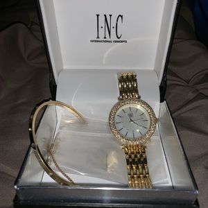 I.N.C. Bracelet and Watch Set